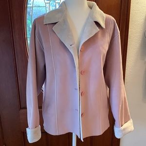 Calispia beautiful faux suede washable jacket sz L